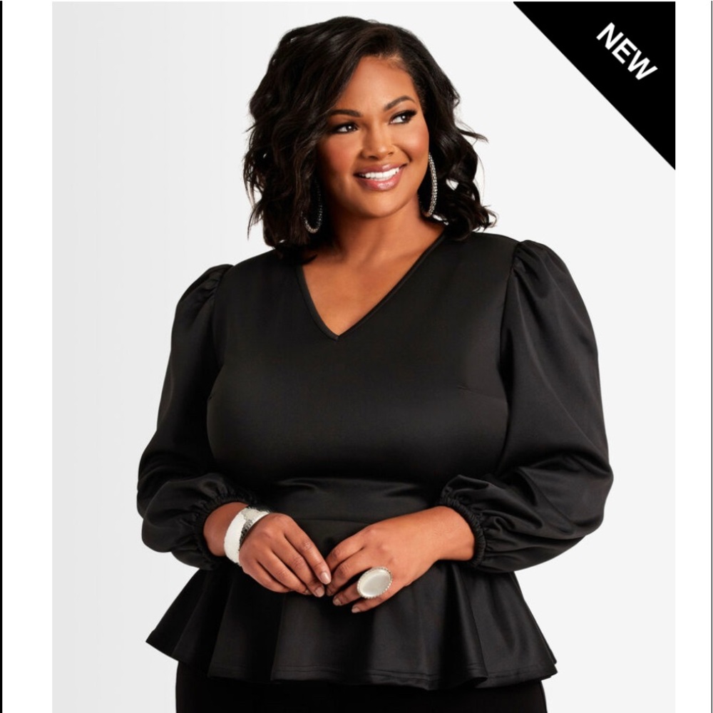 The City Long-Sleeved Peplum Top (Mis-Sized, fit is a Large)